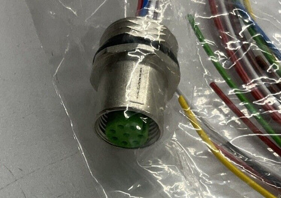 Murr 7000-17181-9030100 M12 8-Pole Female Receptacle Front Mount 1-Meter