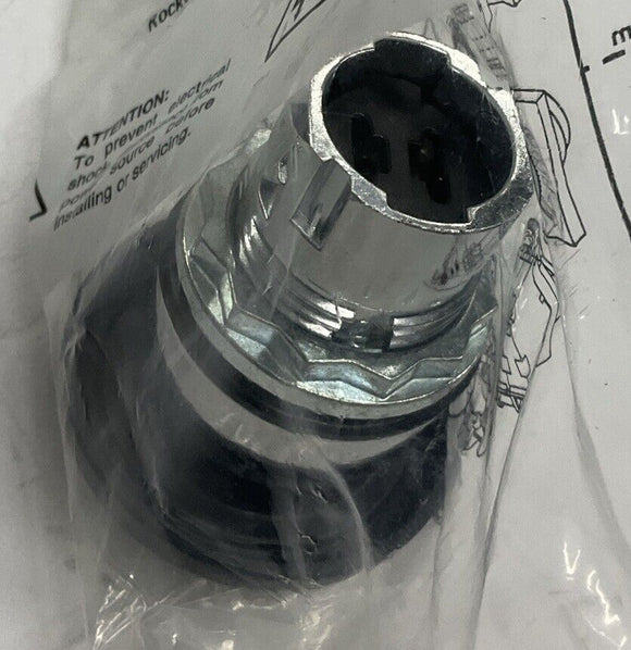 Allen Bradley 800FM-MM42 Black Mushroom Momentary Push Button 40mm