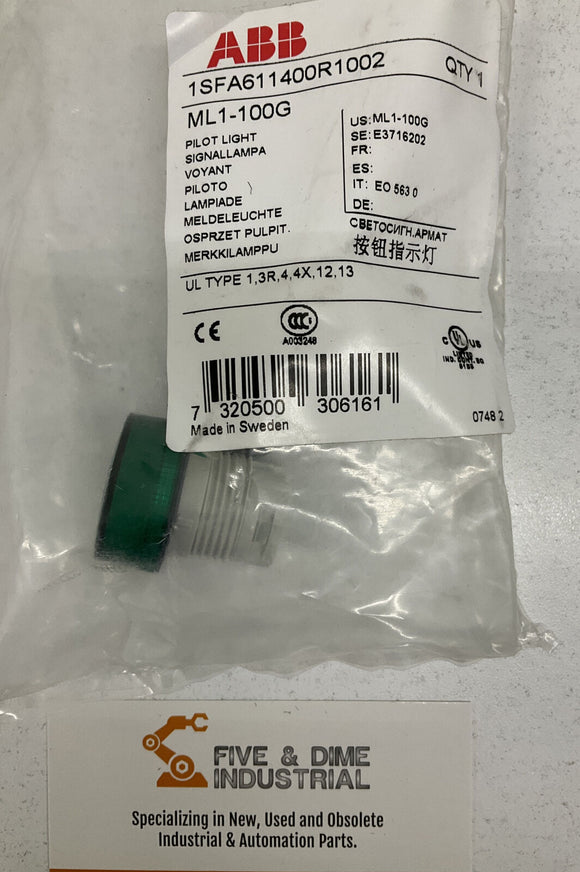 ABB ML1-100G Pushbutton Switch Green 1SFA611400R1002
