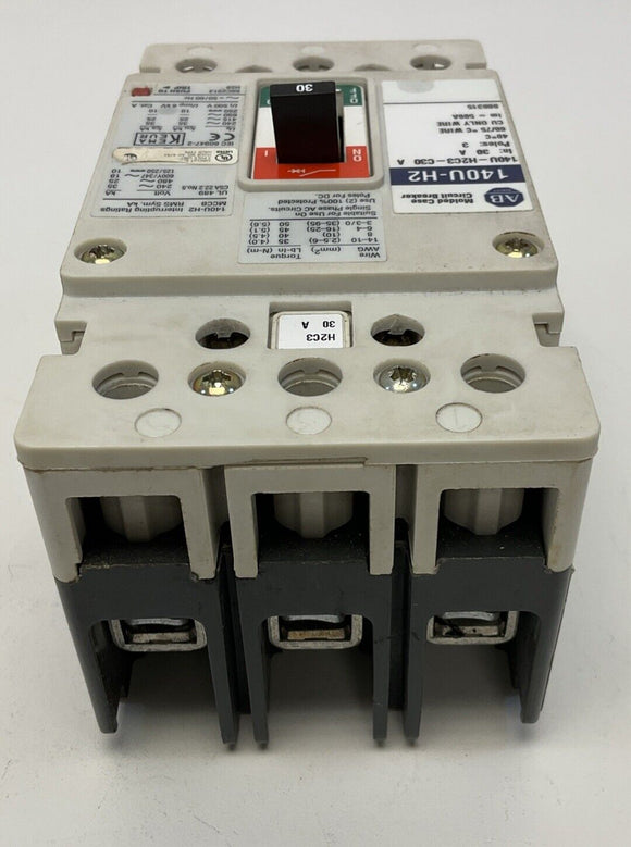 Allen Bradley 140U-H2C3-C30 Circuit Breaker 30A 480V, 3-Pole