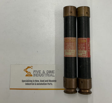 Fusetron FRS-R-10 Lot of (2)  600V 10A Fuse