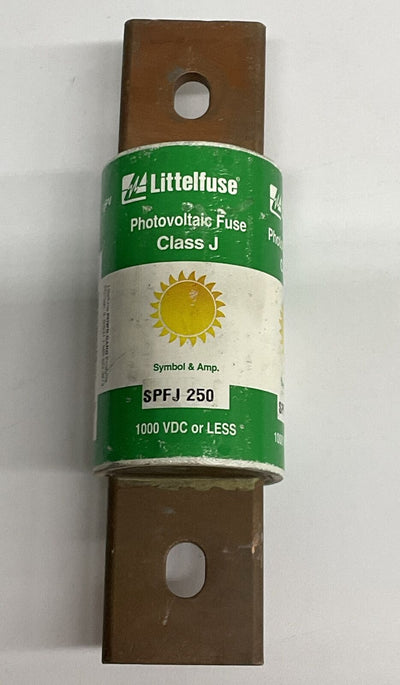 Littelfuse SPFJ-250 Class J Photovoltaic Fuse 250 Amp 1000 VDC or Less - 0