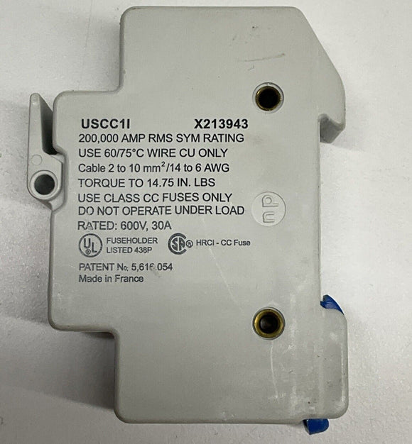 Ferraz Shawmut X213943 Ultrasafe Din Mount Fuse Holder 30 Amp USCC1I