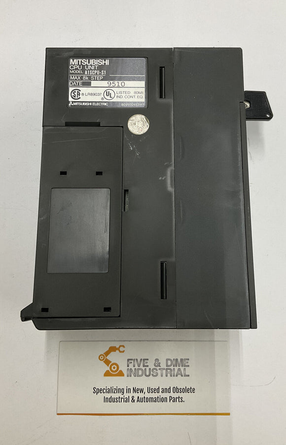 Mitsubishi A1SCPU-S1 CPU PLC, 8k Step Processor w/ Key
