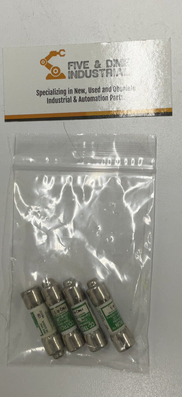 Bussmann CC-Tron FRQ-R-5 Lot of (4) Class CC Time Delay Fuse 5A
