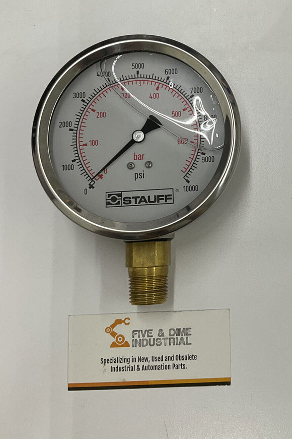 Stauff STNA50713 SPG-100-10000-5-S-N08 Fluid Pressure Gauge 10000 Psi