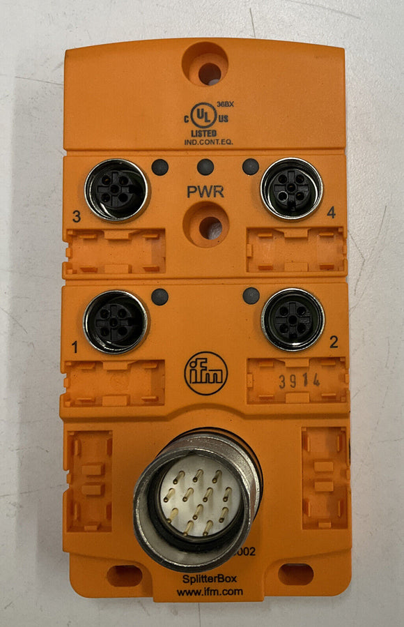 IFM Efector EBC002 Splitter Box M12 4-Ways 10-30V DC 12A