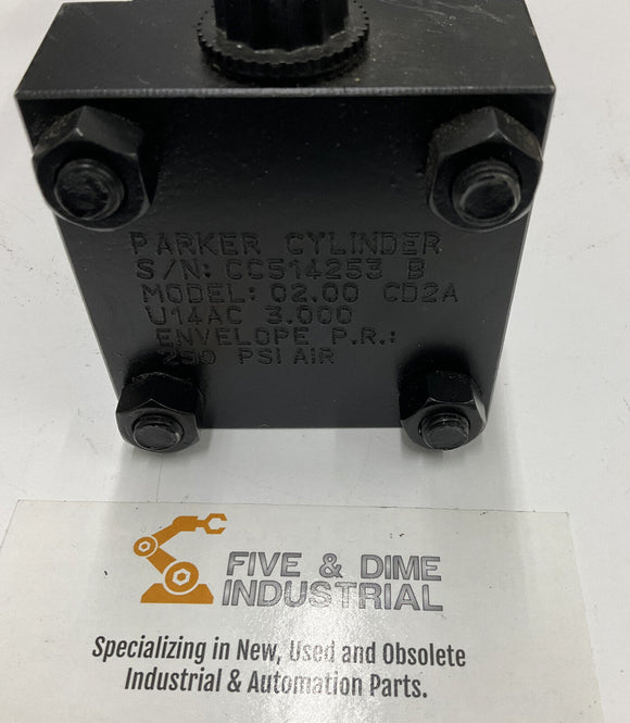 Parker 2.00 CD2AU14AC 3.000 Pneumatic Cylinder CC514253B 250 PSI