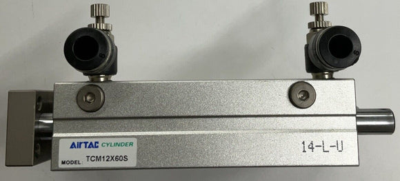 Airtac TCM12X60S Guided Air Cyclinder w/ Flow Valves