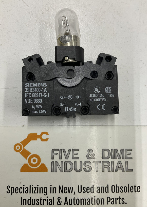 Siemens 3SB3221-0AA71 Clear Flat Push Button NO / NC