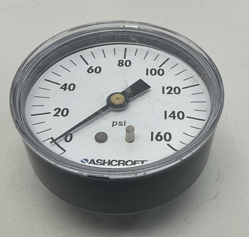 Ashcroft 25W1005-H-02B 2-1/2'' Steel Gauge 160 PSI, Brass Socket, 1/4'' NPT - 0