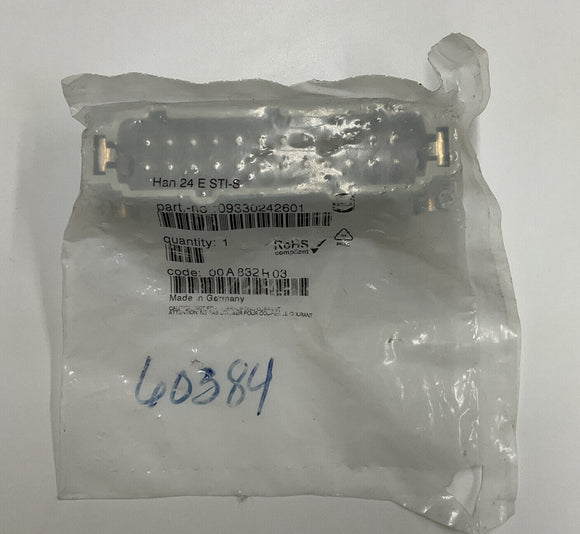 Harting 09330242601 Connector Contact Block  Han 24 E STI-S Insert