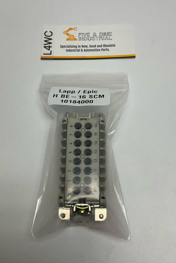 Lapp Epic  H-BE-16-SCM /  10184000 16+PE  16-Pin Connector for Male Pins
