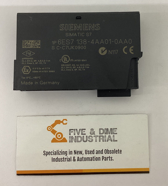 Siemens 6ES7-138-4AA01-0AA0 Simatic S7 Reserve Module
