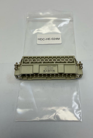 Sibas  HDC-HE-024M  24-Pin Insert, Male Connector w/ Screw Terminals - 0