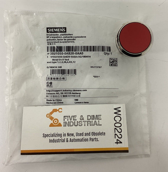 Siemens 35U1050-0AB20-0AA0 Red Push Button