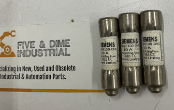 Siemens 3NW2100-0HG Fast Acting Fuse 10A 600V (Lot of 3) - 0