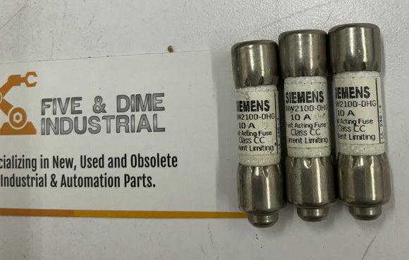 Siemens 3NW2100-0HG Fast Acting Fuse 10A 600V (Lot of 3)