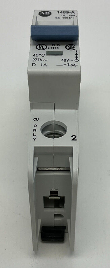 Allen Bradley  1489-A1D010  1 Amp 1 Pole Circuit Breaker  48 VDC,  277 VAC - 0