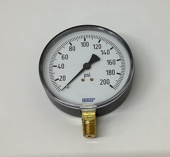 Wika 4256026 / 4"x1/4" NPT 0-200 PSI Brass