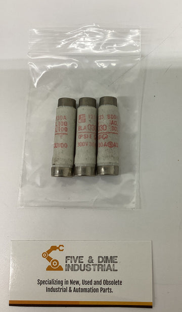 Fuji Electric BCA030 Fuses 30 Amp 600V (Lot of 3)