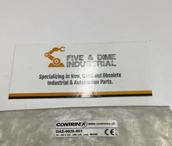 Contrinex  DAS-0020-003 Inductive Proximity Sensor Ring, 10-30VDC, 4-Pin