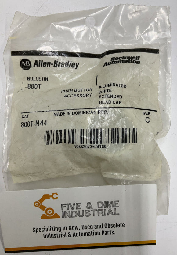Allen Bradley 800T-N44 Extended White Cap Lot of 4