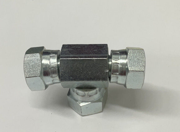Brennan 9344-06-06-06 3/8" BSPP "Tee" Female x3 Steel
