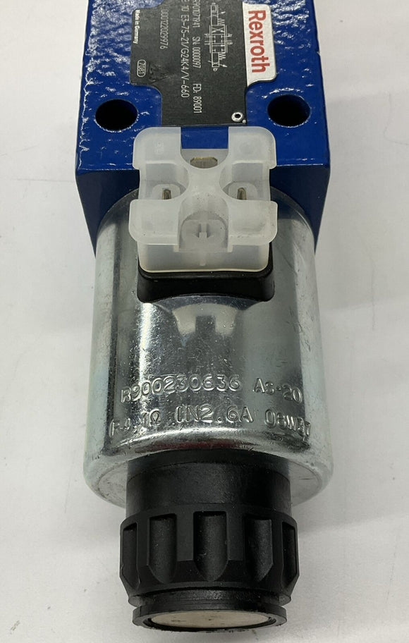 Rexroth R901071941 4WRE 10 E3-75-21/G24K4/V-660 Hydraulic Valve R900230636
