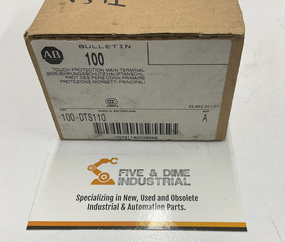 Allen Bradley 100-DTS110 Ser. A Touch Protection Main Terminal