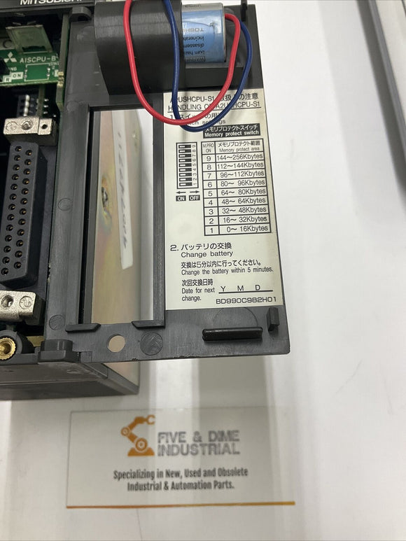 Mitsubishi A2USHCPU-S1 CPU PLC, 30k Step Processor w/ Key