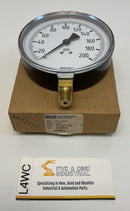 Wika 111.10 4"   1/4 NPT Lower Mounting Gauge 200 Psi-1