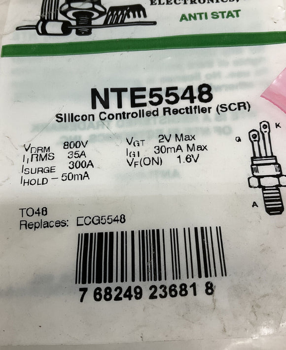 NTE NTE5548 Silicon Controlled Rectifier (SCR)