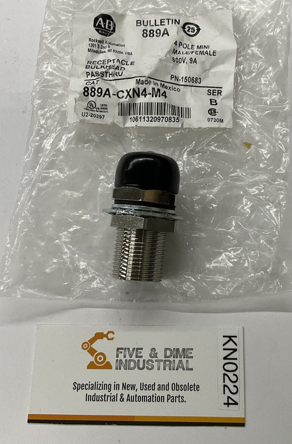 Allen Bradley 889A-CXN4-M4 4-Pole Mini Bulkhead Receptacle