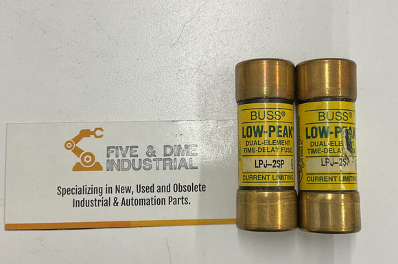 Bussmann Buss LPJ-2SP Lot of (2) 2A Fuses