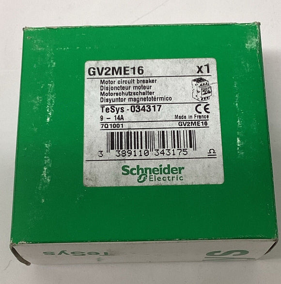 Schneider Electric GV2ME16 Motor Circuit Breaker 9-14A