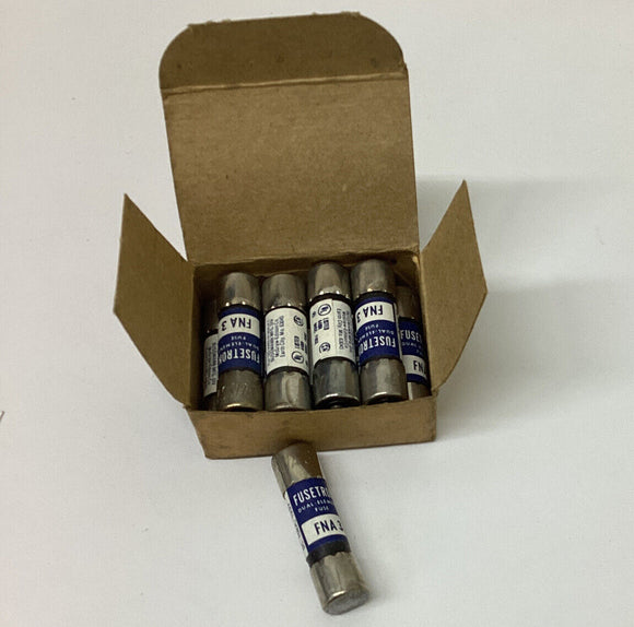 Bussmann Fusetron FNA-3 Box of (10)  3A Dual Element Fuses