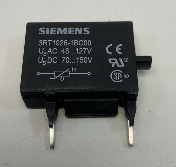 Siemens 3RT1926-1BC00 Surge Suppressor 48-127 VAC 70-150 VDC