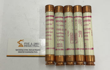 Gould Shawmut Lot of 5 TRS3-2/10R Dual Element Fuses 3-2/10 Amp RK5