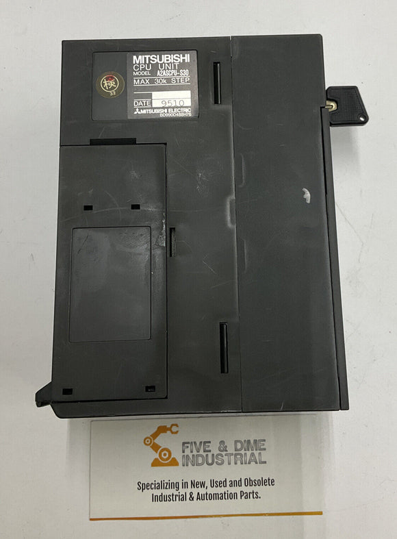 Mitsubishi A2ASCPU-S30 CPU PLC, 30k Step Processor w/ Key
