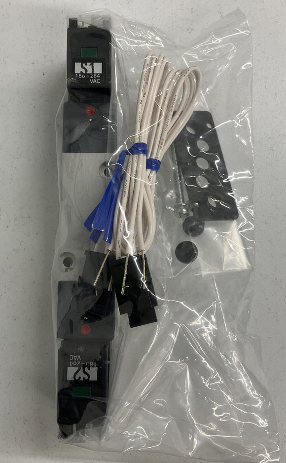 Koganei A180-4E2-PSL Dual Solenoid Pneumatic Valve 180-264 Vac Coil