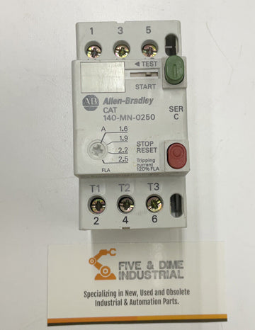 Allen Bradley 140-MN-0250 Manual Motor Starter 600V 2.5A