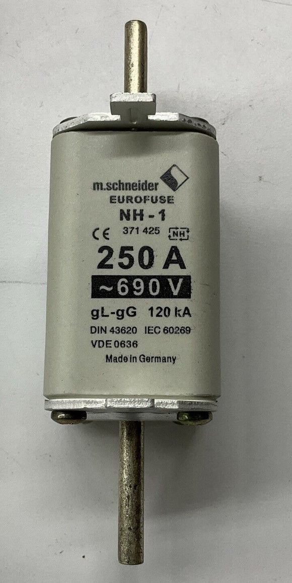M.Schneider 371425 Eurofuse Gr.1 250A 690 Vac 440 VDC GL-GG Box of 3