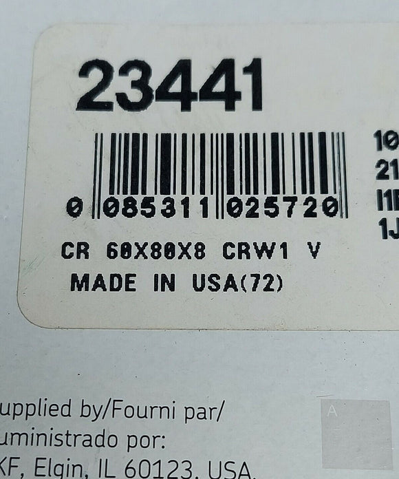 SKF 23441 CR Chicago Rawhide Oil Seal 60X80X8