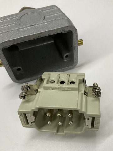 Ilme CNM-6 6-Pin Male Rectangular Insert 16A 400-600V with 10.0210 Hood - 0