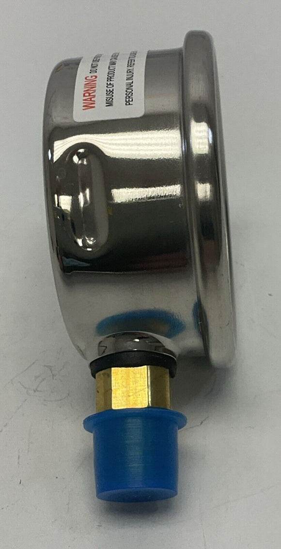 Marsh Bellofram J7648P 2-1/2'' Pressure Gauge 100PSI, 1/4NPT, Glycerin Filled