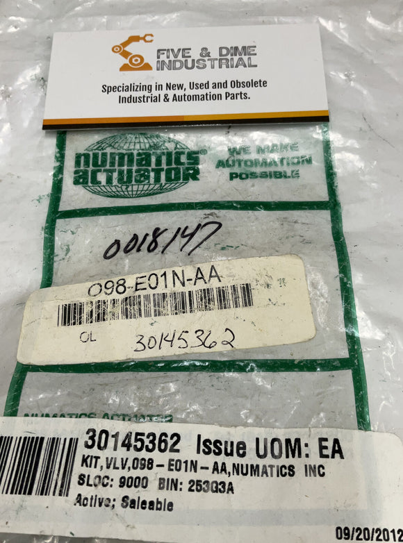 Numatics O98-E01N-A Actuator Repair Kit Pneumatic Valve