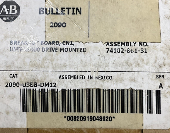 Allen Bradley 2090-U3BB-DM12 Ser. A Ultra 3000 Breakout Board