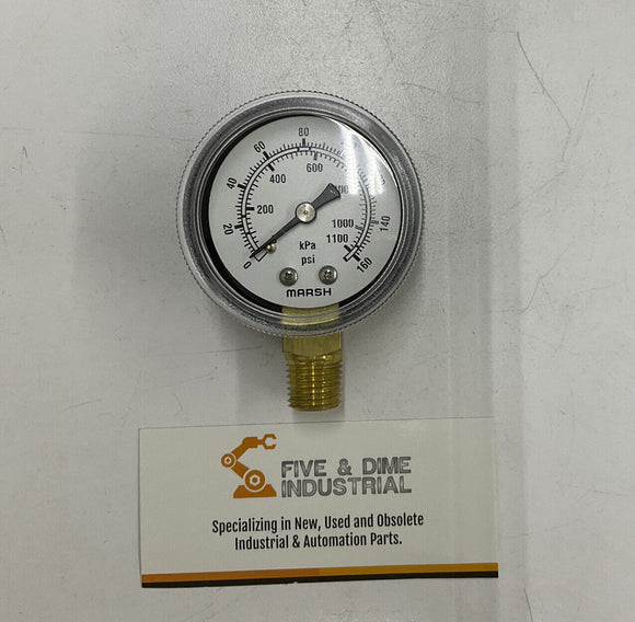 Marsh / Bellofram J1452 2" STD 1/4" Npt 0-160 Psi Gauge