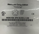 Mencom MDE45B-4FR-RJ45S-2-1M M12 Female Receptacle to Male RJ45 Male 4P-2